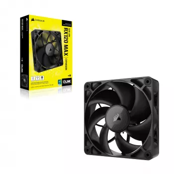 Corsair iCUE LINK RX120 MAX 120 mm korpuso ventiliatorius - juodas