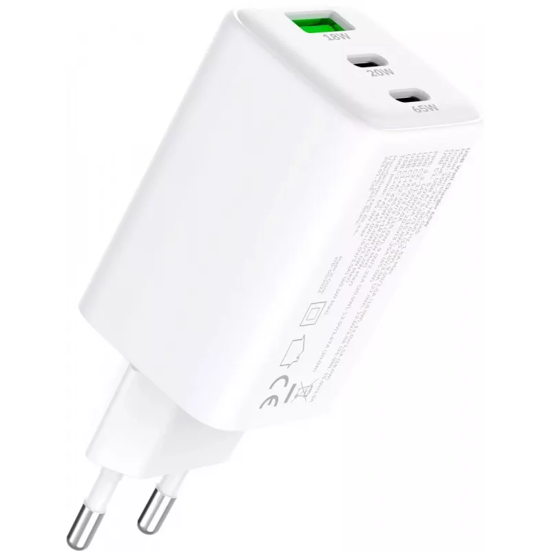 YENKEE YAC G65 WH VOLT USB C 65W 3A maitinimo adapteris