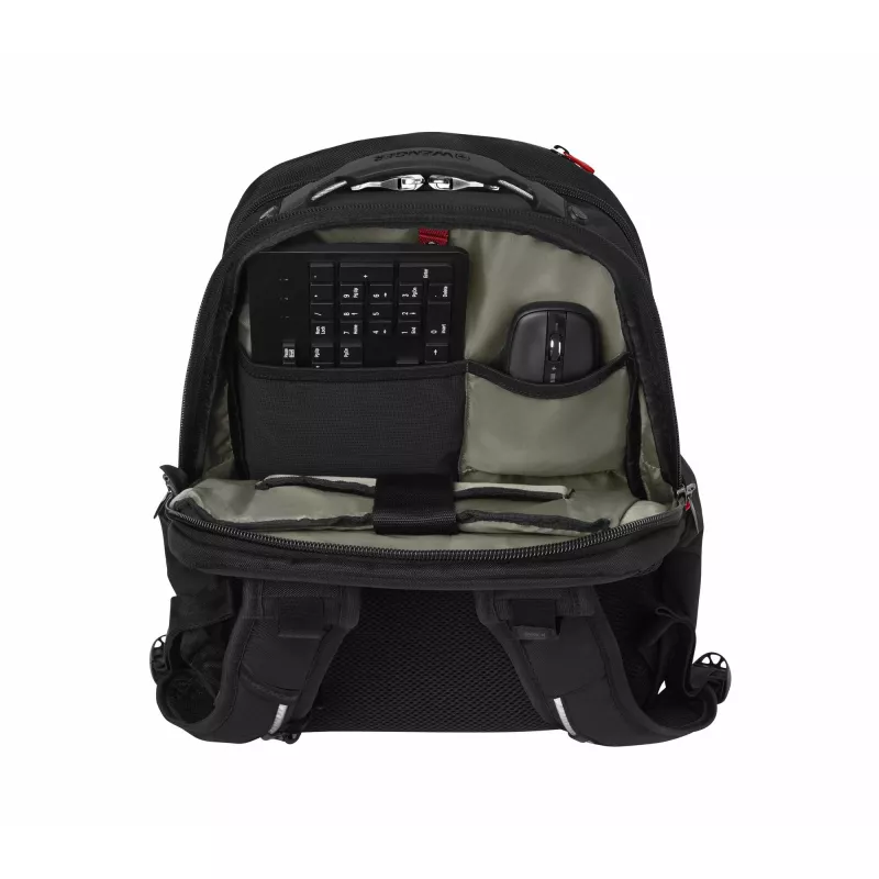 Kasdienė kuprinė Wenger SwissGear Cosmic Black iš perdirbto poliesterio PVC rPET