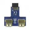 DeLOCK adapteris 9-pin 2.54 mm į 2 x USB 2.0 A, juoda/mėlyna/sidabrinė
