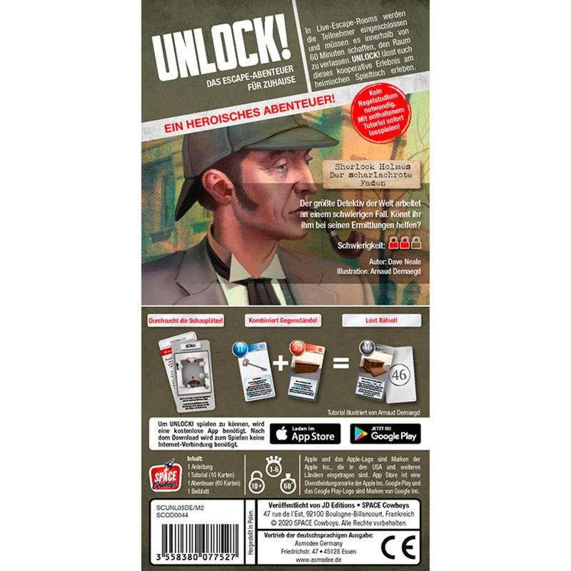 Unlock - Šerlokas Holmsas: Raudonoji linija, Vakarėlių žaidimų dėžutė 5B