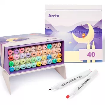 Dvipusiai žymekliai Arrtx LC302598 – 40 pastelinių spalvų