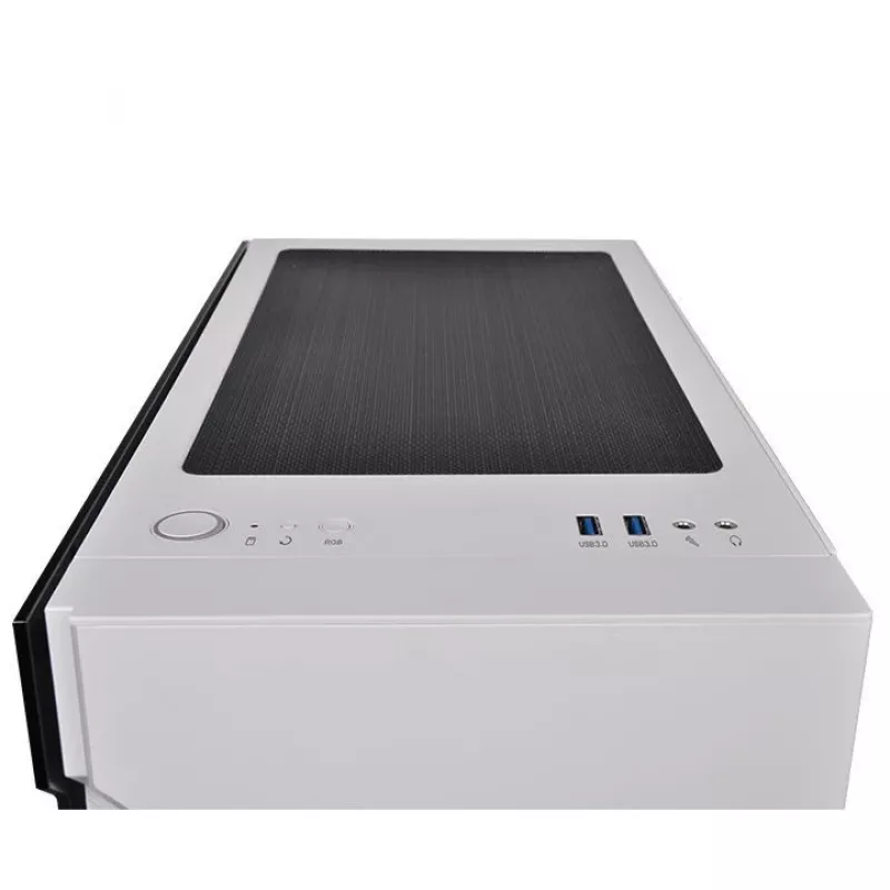 PC korpusas Thermaltake H200 TG Snow RGB Midi Tower baltas