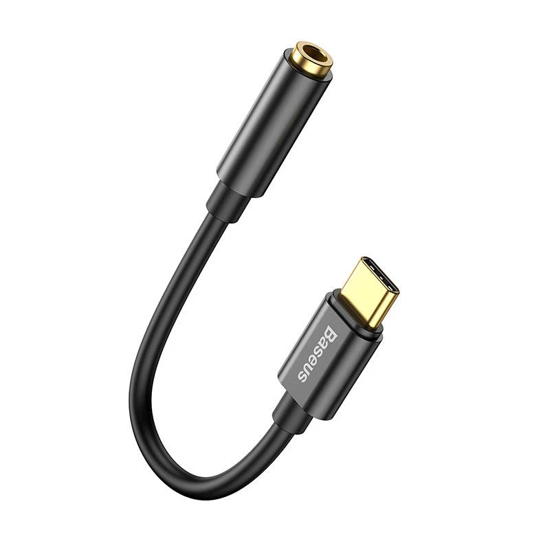 Adapteris Baseus CATL54-01 Type-C į 3,5 mm juodas
