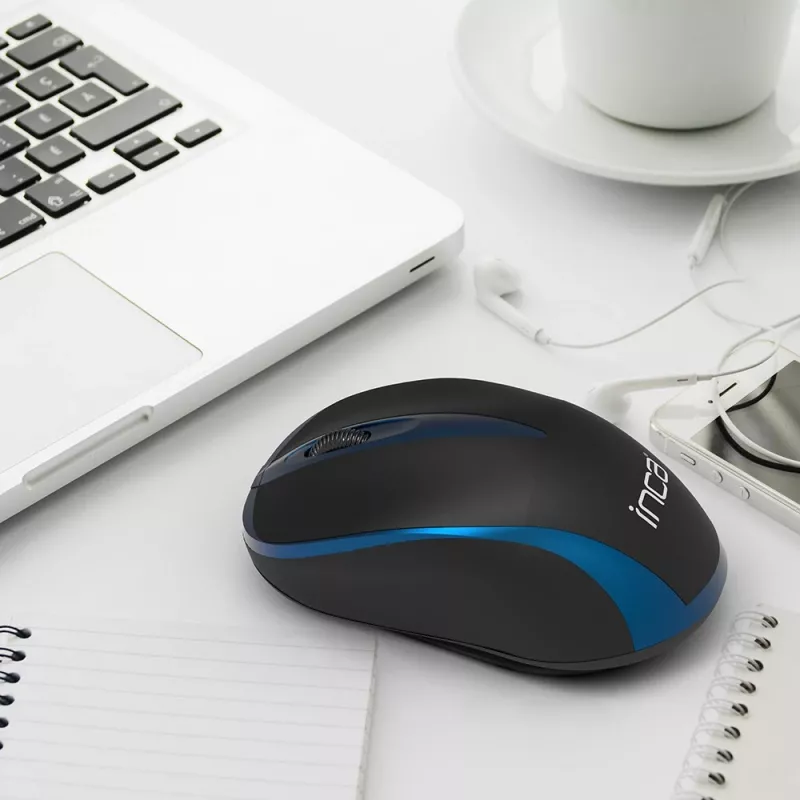 Cian Technology GmbH INCA Maus IWM-221RSMV belaidė pelė Nano-USB, 1000 DPI, juoda/mėlyna, mažmeninė