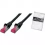 Tinklo kabelis ShiverPeaks BS75711-AS 1m Cat6a S/FTP Juodas