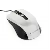 Laidinė ambidekstrinė optinė pelė GEMBIRD MUS-4B-01-BS, USB Type-A, 1200 DPI, 4 mygtukai, juoda/sidabrinė