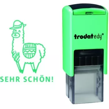 Trodat 163237 kvadratinis spausdinimo antspaudas – žalias, guminis, 34 g, pagamintas Austrijoje