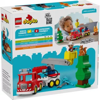 LEGO DUPLO 10473 Gaisrinis automobilis su žarna ir ugniagesiu