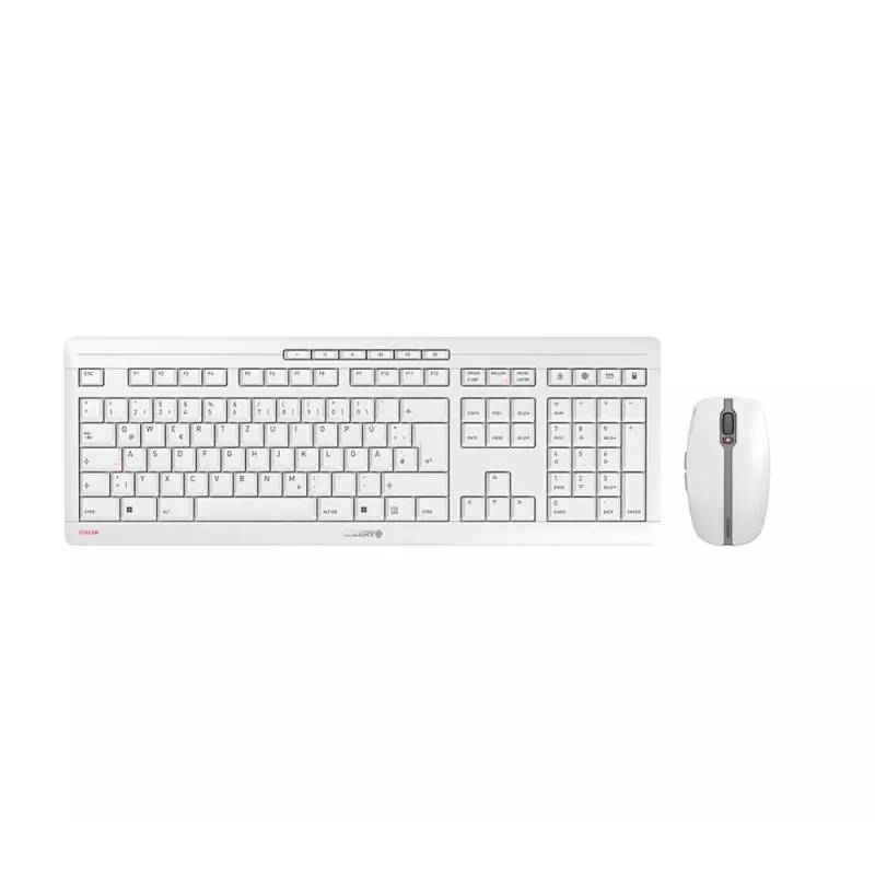 CHERRY Stream Desktop belaidė klaviatūra su pele, RF, QWERTZ, balta
