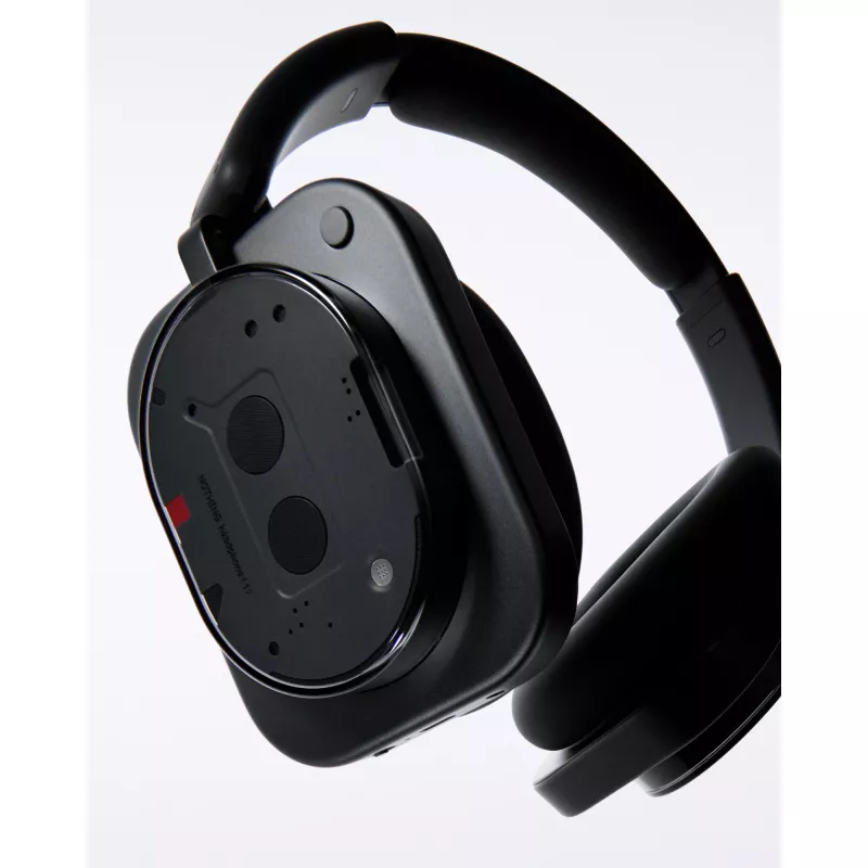 Ausinės virš galvos su aktyviu triukšmo slopinimu Nothing Headphone (1) — juodos, belaidės ir laidinės