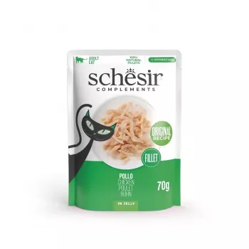 SCHESIR Vištienos filė želėje – šlapias ėdalas katėms – 70g