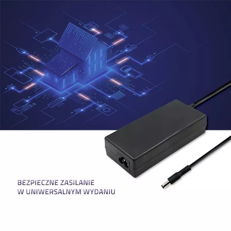 Maitinimo adapteris Qoltec 50797 juodas, 1,16 m laidas, nešiojamam kompiuteriui