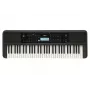 Klavišinis YAMAHA PSR-E383 — 61 klavišų nešiojama MIDI klaviatūra, LCD ekranas, USB, įmontuoti garsiakalbiai, maitinimas iš baterijų (6), juoda