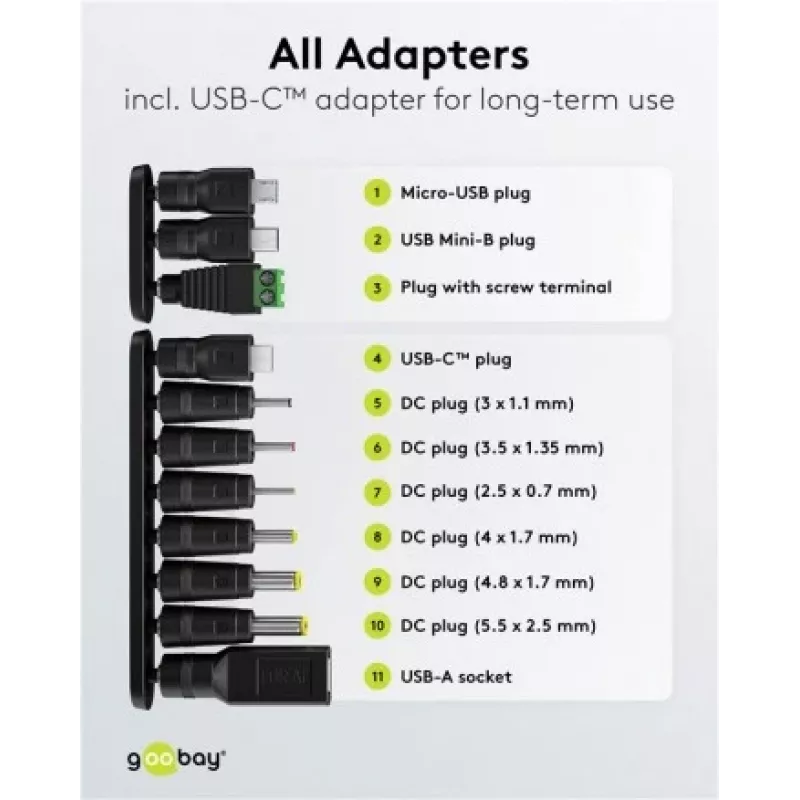 Maitinimo adapteris keitiklis Goobay 64571