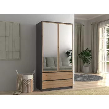 Topeshop SZAFA MALWA AN/AR L bedroom wardrobe/closet 5 shelves 2 durelės(s)