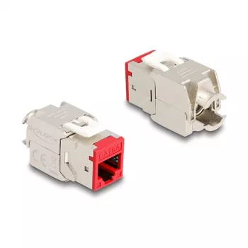 DeLOCK 88115 keystone modulis plokščias raudonas RJ-45 10 vnt.