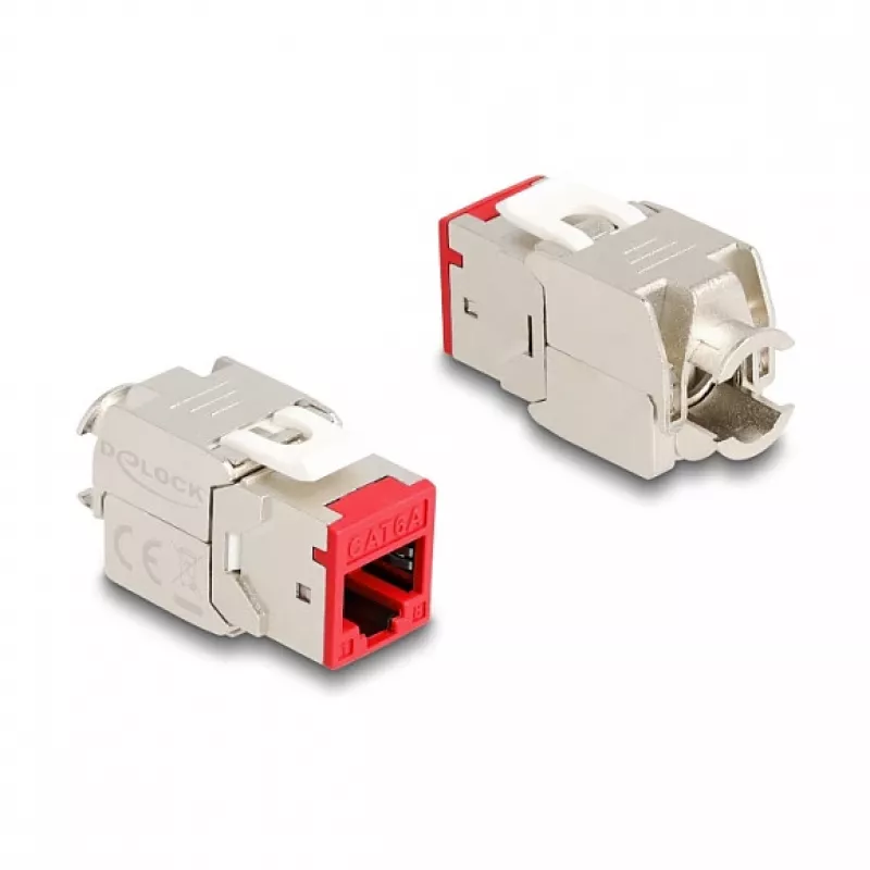 DeLOCK 88115 keystone modulis plokščias raudonas RJ-45 10 vnt.