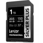 SDXC atminties kortelė Lexar Professional SilverP UHS‑I 1 TB, skaitymas 205 MB/s, rašymas 150 MB/s