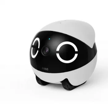 Robotinis augintinio monitorius Enabot Rola Mini — Wi‑Fi, 5000 mAh baterija, 3 MP, 137° matymo laukas, balta/juoda