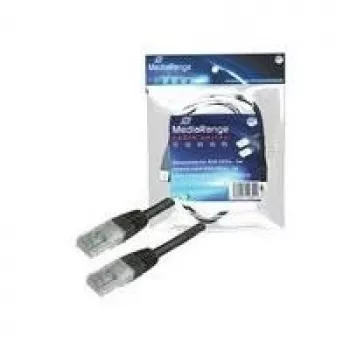 Patch kabelis MediaRange RJ45 U/UTP Cat5e 5,0 m (UTP) juodas Blist (MRCS104)
