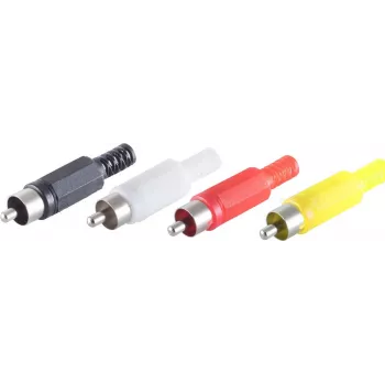 RCA kištukų rinkinys ShiverPeaks BS51400-SET juoda, raudona, balta, geltona