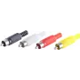 RCA kištukų rinkinys ShiverPeaks BS51400-SET juoda, raudona, balta, geltona