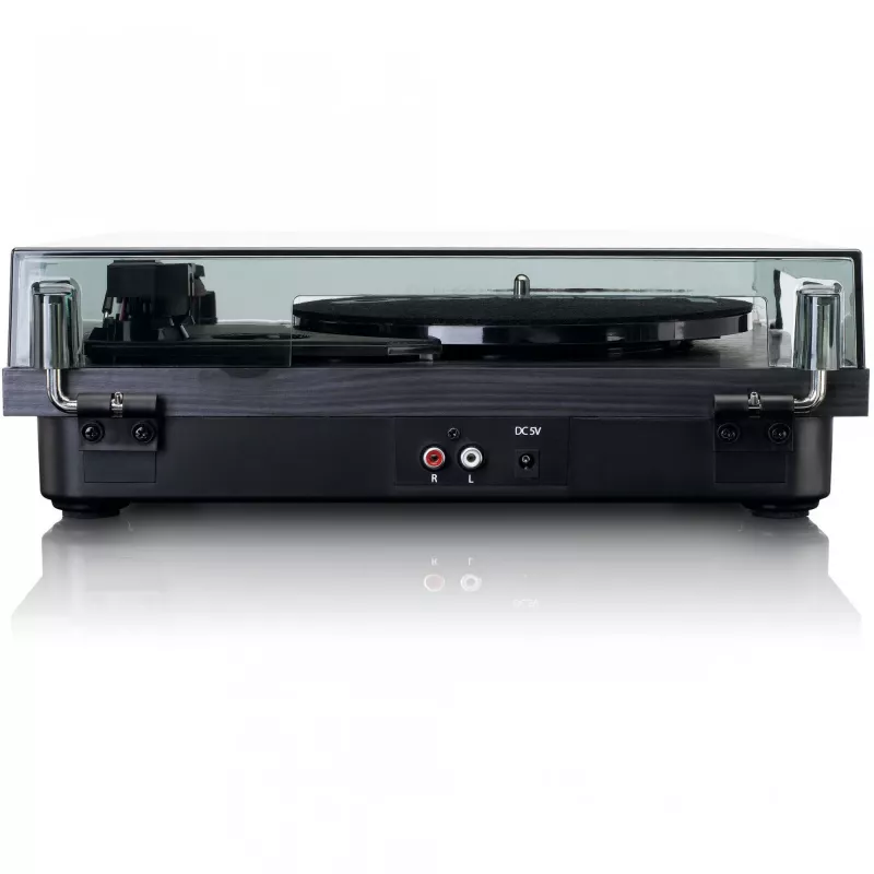 Puskilpa automatinis vinilo grotuvas Lenco LS-10 Juodas su įmontuotais garsiakalbiais, 33/45 aps/min, RCA išėjimas, ausinių lizdas