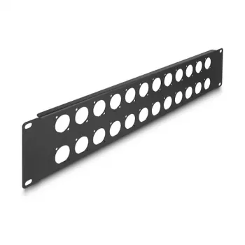 DeLOCK 88055 priedas – 2U montavimo skydelis 19 inch stelažui, juodas