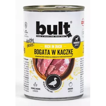 Šlapias šunų ėdalas BULT Rich in duck 800 g – pilnavertis konservuotas ėdalas su antiena