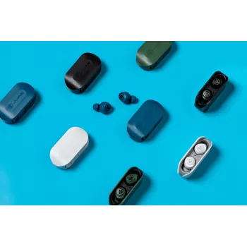 JLab IEUEBGOAIRRWHTGRY82 belaidės ausinės į ausis, USB Type-A, Bluetooth, balta