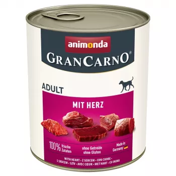 ANIMONDA GranCarno Suaugusiems šunims su širdelėmis - šlapias ėdalas šunims - 800g