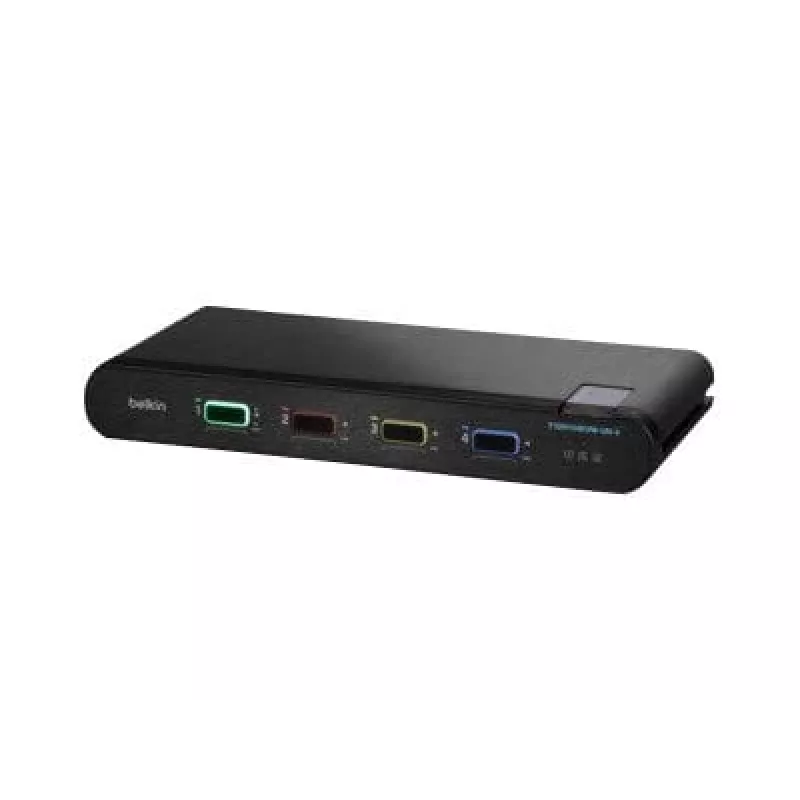 Belkin 4 prievadų vieno monitoraus DP/HDMI vaizdo saugus KVM jungiklis PP4.0 (F1DN104KVM-UN-4)