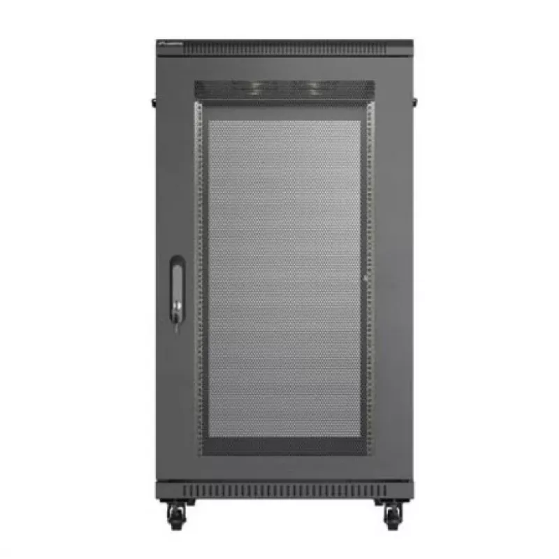 Stovimas serverio spintele LANBERG FF01-6022-23B, 22U, 600×1000 mm, juoda, perforuotos dureles