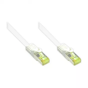 RJ45 lizdo kabelis su Cat.7 žaliava ir fiksatoriaus apsauga (RNS®), S/FTP, PiMF, halogeninis, 600MHz, OFC, baltas, 2m, Good Connections® (8070R-020W)