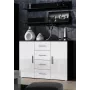Cama svetainės komoda UNI juodas/baltas blizgus