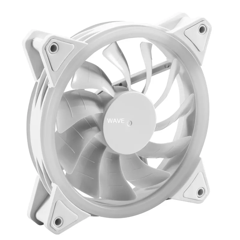 Sharkoon Shark Blades PWM RGB 120 mm kompiuterio korpuso ventiliatorius, 400–1400 apsukų per minutę, baltas