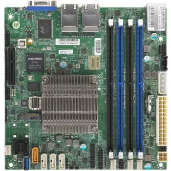 SUPERMICRO A2SDi-4C-HLN4F – Pagrindinė plokštė – Mini-ITX – Intel Atom C3558 – USB 3.0 – 4 x Gigabit LAN – Integruota grafika – BULK