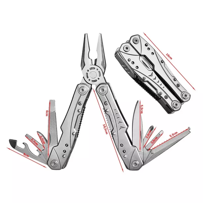 Extralink Multitool, Kišeninis Peilis 23-in-1, su Dėklu, Sidabrinis