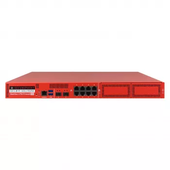 Securepoint RC1000R G5 UTM saugos įrenginys, 30 Gbit/s, 3.5 Gbit/s, 1000 vartotojų, AES, laidinis, RJ-45