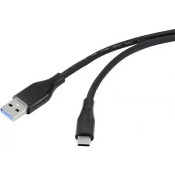 USB kabelis USB 3.2 Gen1 (3.0/3.1) USB-C kištukas 1,00 m juodas (RF-4995172)