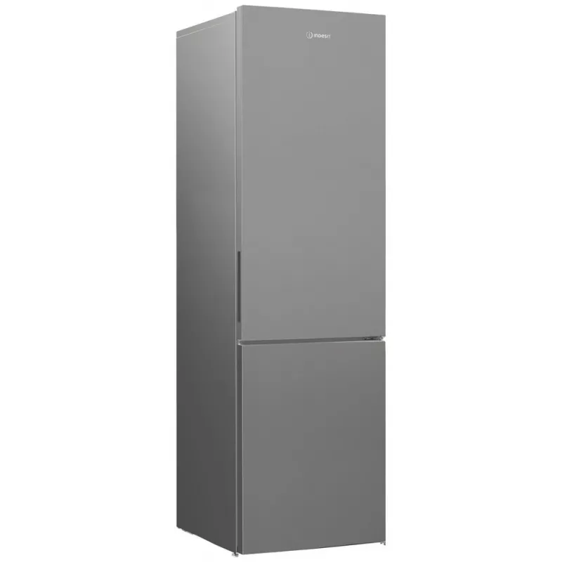 Šaldytuvas INDESIT INKS 1401 S4E1, E energijos klasė, laisvai pastatomas, kombinuotas, 202,5 cm aukščio, sidabrinis