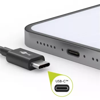 Goobay 51243 USB laidas 2 m USB 2.0 USB C juodas (51243)