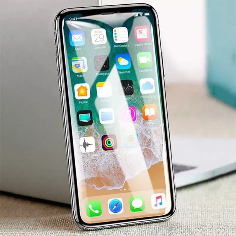 Grūdinto stiklo ekrano apsauga Devia Van Entire View, iPhone XR – Antirefleksinė, Juoda