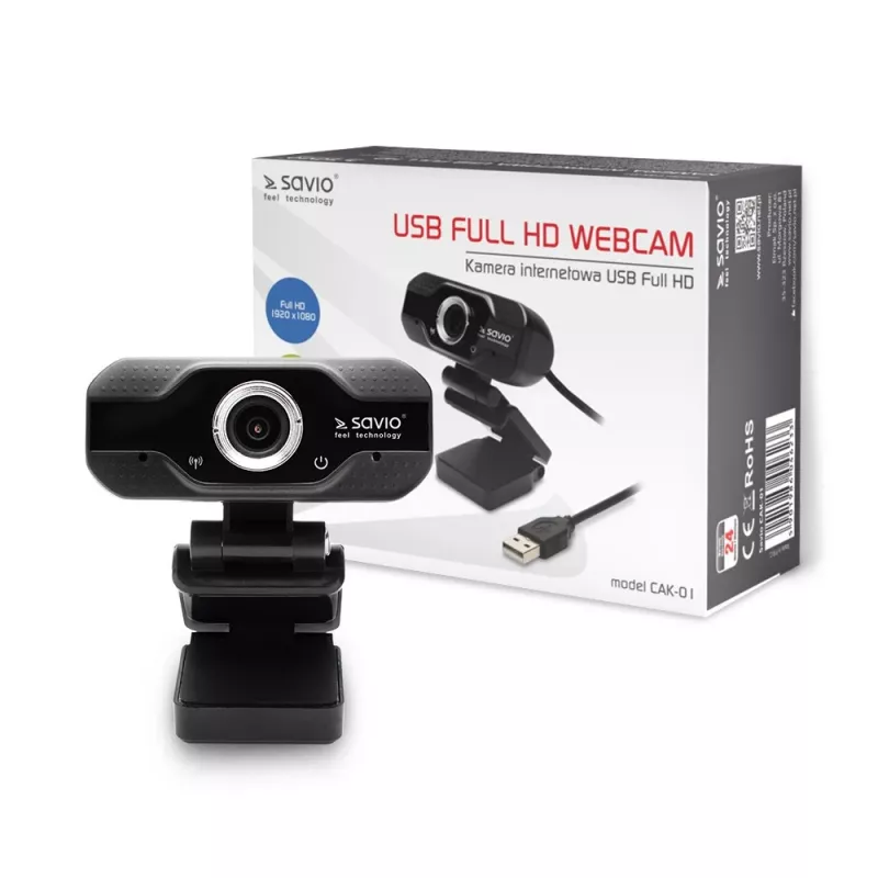 Savio Internet Camera Webcam USB Full HD Z Wbud