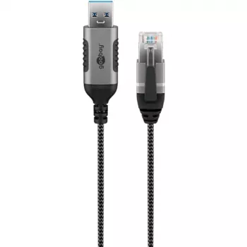 Goobay Ethernet-Cable USB-A 3.0 į RJ45 Slim 3 m - jungia maršrutizatorių, modemą (74396)