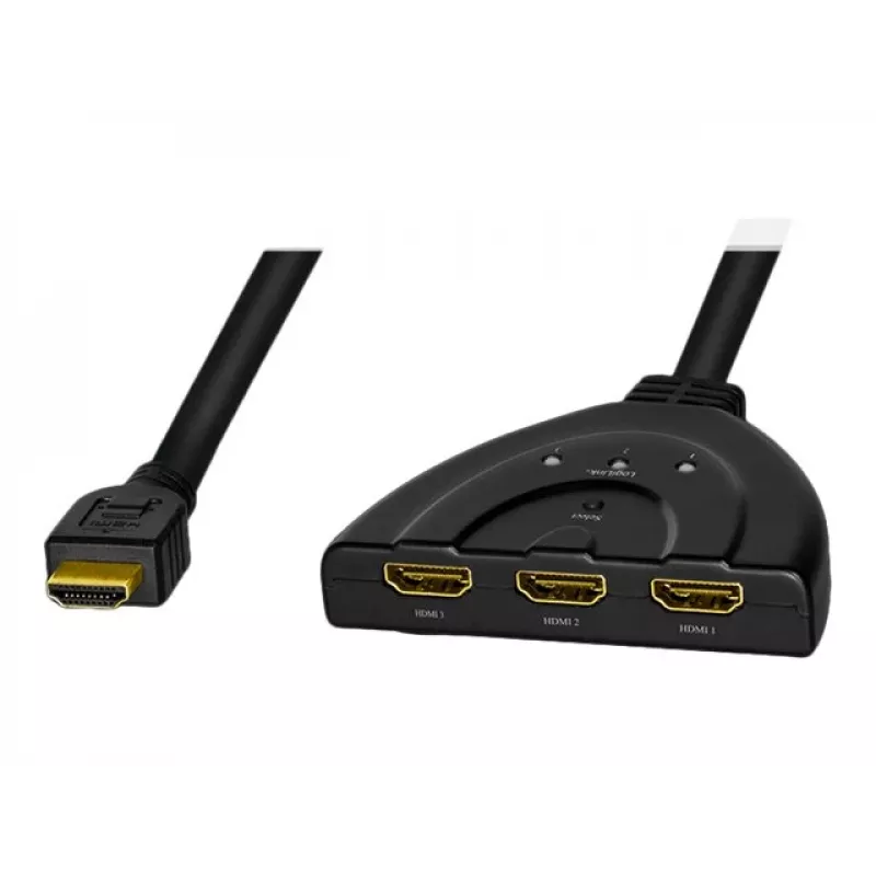 LogiLink vaizdo/garso skirstytuvas/jungiklis - 3 x HDMI - stalinis