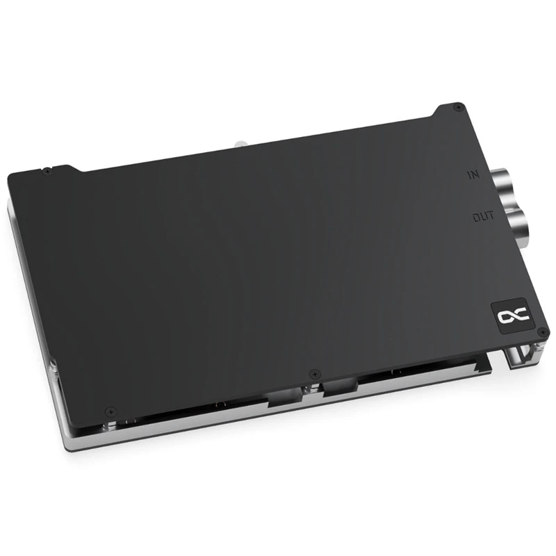 Vandens blokas + galinė plokštė Alphacool ES GPX Carbon/Copper 13395 1/4 colio