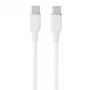 Silicone laidas USB Type-C - Type-C, 100W (Baltas, 3m)