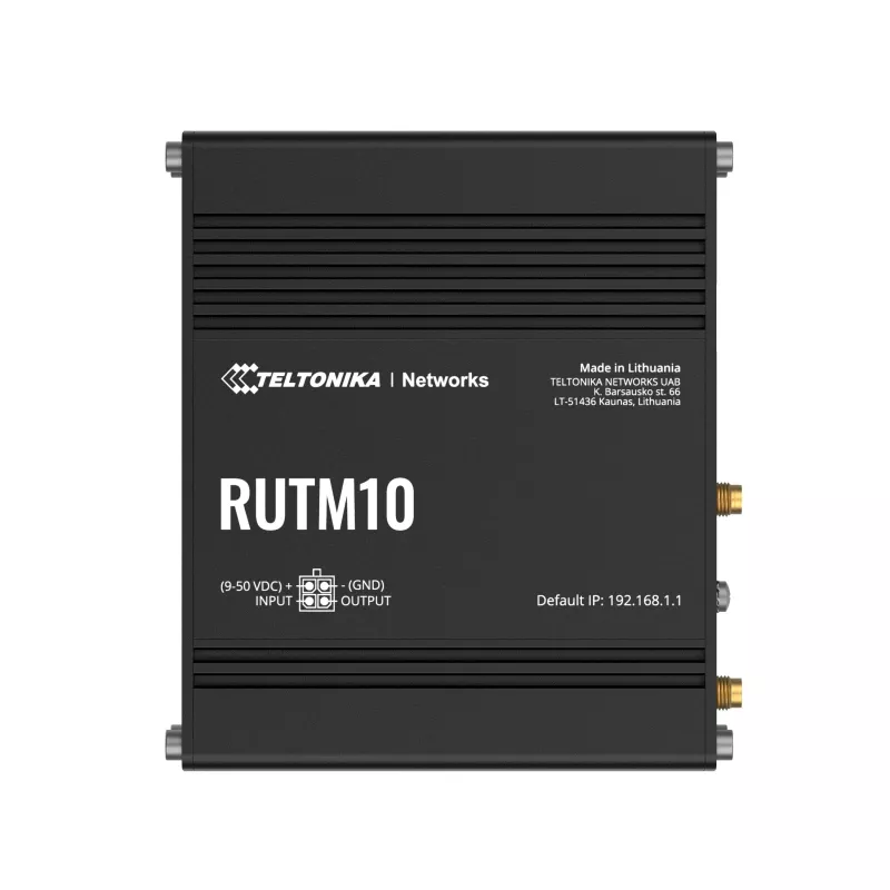 Teltonika RUTM10 belaidis maršrutizatorius Gigabit Ethernet dviejų juostų (2,4 GHz / 5 GHz) Juodas